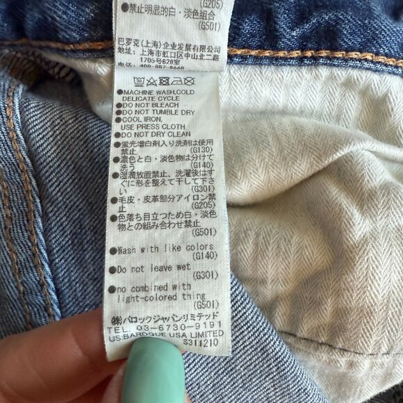 MOUSSY Vintage Distressed Lancaster Skinny Dark Blue Denim Jeans SZ 25 - Picture 9 of 13